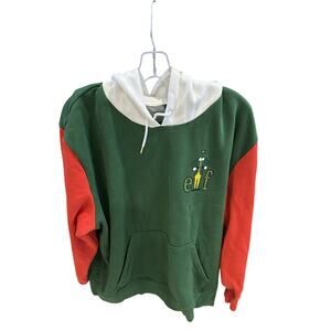 Puma Mens Hoodie XXL Green Red Sweatshirt Logo Sports Hockey